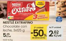 Eroski NESTLÉ Extrafino chocolate con leche oferta
