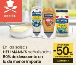 Eroski HELLMANN'S En las salsas señalizadas oferta