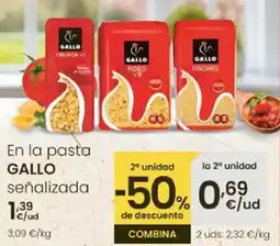 Eroski GALLO En la pasta señalizada oferta