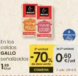 Eroski GALLO En los caldos Señalizados oferta