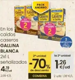 Eroski GALLINA BLANCA En los caldos caseros señalizados oferta