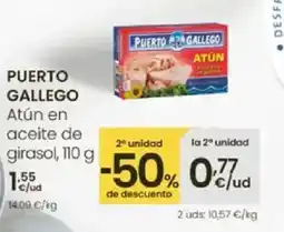 Eroski PUERTO GALLEGO Atún en aceite de girasol oferta
