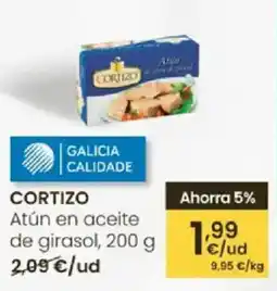 Eroski CORTIZO Atún en aceite de girasol oferta