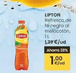 Eroski LIPTON Refresco de té negro al melocotón, oferta