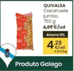 Eroski QUIVALSA Cacahuete jumbo, oferta