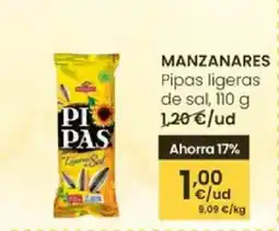 Eroski MANZANARES Pipas ligeras de sal oferta