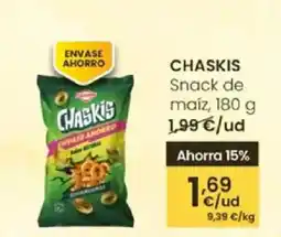Eroski CHASKIS Snack de maíz oferta