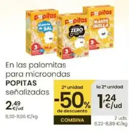 Eroski POPITAS En las palomitas para microondas señalizadas oferta
