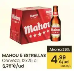 Eroski MAHOU 5 Estrellas cerveza oferta