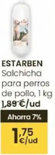 Eroski ESTARBEN Salchicha para perros de pollo oferta