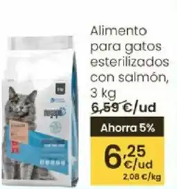 Eroski Alimento para gatos esterilizados con salmón, oferta