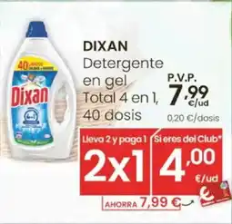 Eroski DIXAN Detergente en gel Total 4 en 1 oferta