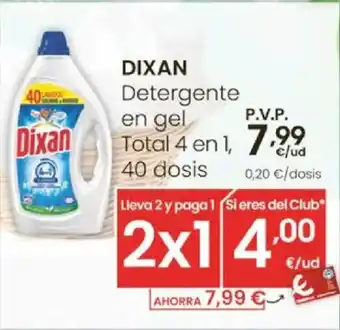 Eroski DIXAN Detergente en gel Total 4 en 1 oferta