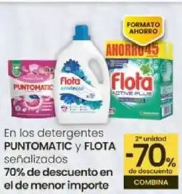 Eroski PUNTOMATIC y FLOTA En los detergentes señalizados oferta