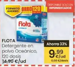 Eroski FLOTA Detergente en polvo Oceánico, oferta