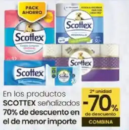 Eroski SCOTTEX En los productos señalizados -70% oferta