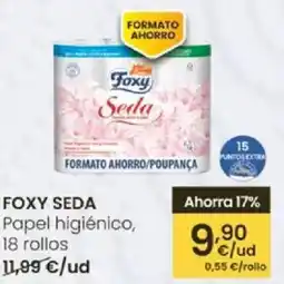 Eroski FOXY SEDA Papel higiénico 18 rollos oferta
