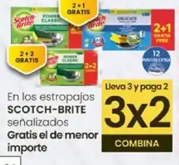 Eroski SCOTCH-BRITE En los estropajos señalizados oferta