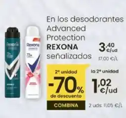 Eroski REXONA En los desodorantes Advanced Protection oferta