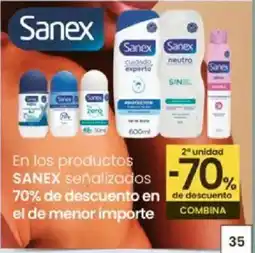 Eroski SANEX En los productos señalizados oferta