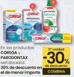 Eroski COREGA y PARODONTAX En los productos oferta
