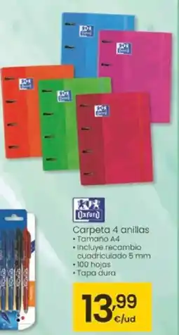 Eroski OXFORD Carpeta 4 anillas oferta