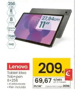 Eroski LENOVO Tablet Idea Tab+pen 8+256 oferta