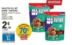 E.Leclerc CUÉTARA Galletas all my avena oferta