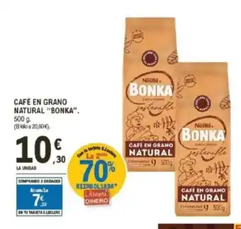 E.Leclerc BONKA Café en grano natural oferta