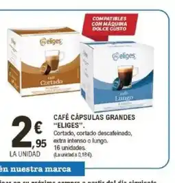 E.Leclerc ELIGES Café cápsulas grandes oferta