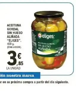 E.Leclerc ELIGES Aceituna gordal sin hueso aliñada oferta
