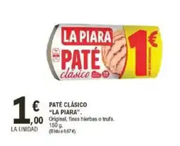 E.Leclerc LA PIARA Paté clásico oferta
