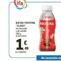 E.Leclerc ELIGES Batido proteína oferta