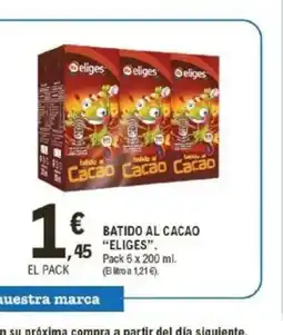 E.Leclerc ELIGES Batido al cacao oferta