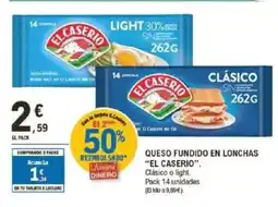 E.Leclerc EL CASERIO Queso fundido en lonchas oferta