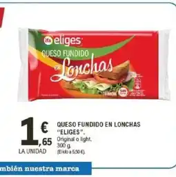 E.Leclerc ELIGES Queso fundido en lonchas oferta