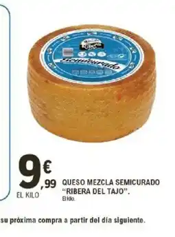 E.Leclerc RIBERA DEL TAJO Queso mezcla semicurado oferta
