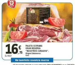 E.Leclerc NUESTROS CURADOS Paleta serrana gran reserva oferta