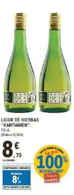 E.Leclerc XANTIAMEN Licor de hierbas oferta