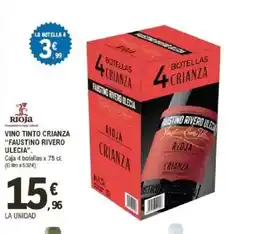 E.Leclerc FAUSTINO RIVERO ULECIA Vino tinto crianza oferta