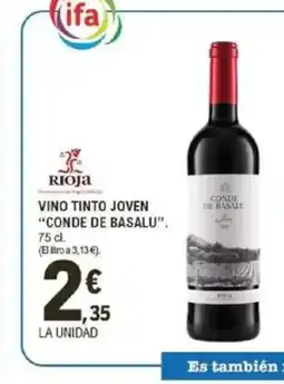 E.Leclerc CONDE DE BASALU Vino tinto joven oferta