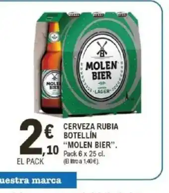 E.Leclerc MOLEN BIER Cerveza rubia botellin oferta