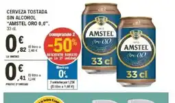 E.Leclerc AMSTEL ORO 0,0 Cerveza tostada sin alcohol oferta