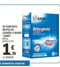 E.Leclerc SABE Detergente en polvo lavado a mano oferta