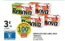 E.Leclerc RENOVA Servilleta red label deco oferta
