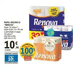 E.Leclerc RENOVA Papel higiénico oferta