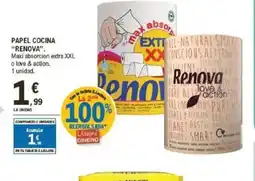 E.Leclerc RENOVA Papel cocina oferta