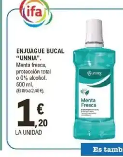 E.Leclerc UNNIA Enjuague bucal oferta