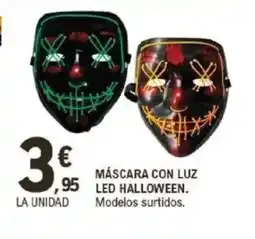 E.Leclerc Máscara con luz led halloween oferta