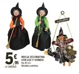E.Leclerc Bruja decorativa con luz y sonido oferta